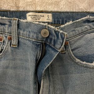 Abercrombie ankle straight ultra high rise jeans
